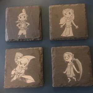 Legend of Zelda custom slate coaster set